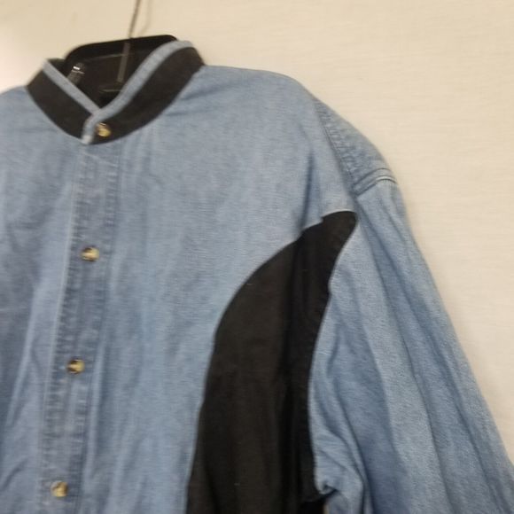 Vtg Express Riders Men's Western Colorblock long sleeve Shirt Size XL - Picture 8 of 13